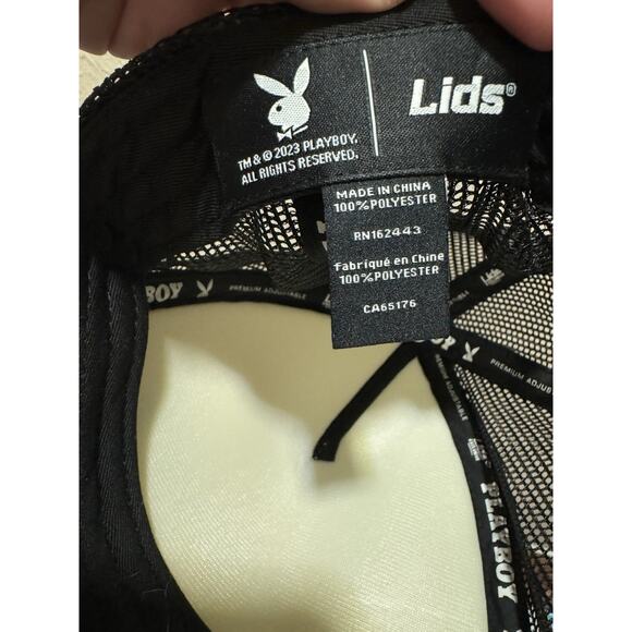 Lids Playboy Logo Mesh Snapback Trucker Hat Cap Adjustable - Picture 7 of 7